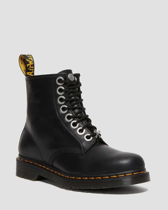 Dr Martens Mens 1460 The Great Frog Leather Lace Up Ankle Boots Black - 89257SMZG
